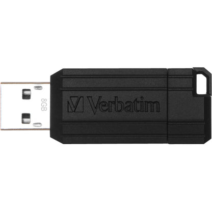 Verbatim 8GB PinStripe USB Flash Drive - Black (400 Bulk) 58612