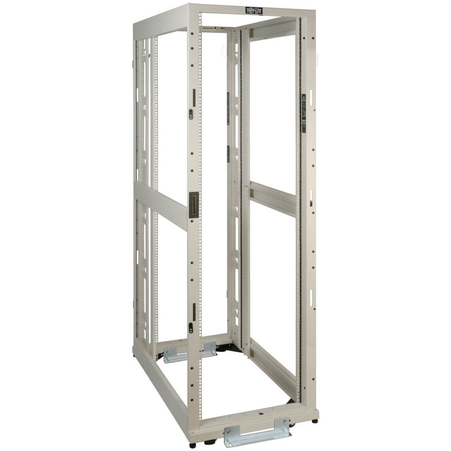 Tripp Lite by Eaton 42U White 4-Post SmartRack Premium Open Frame Rack (No Sides, Doors or Roof) SR42UWEXPNDNR3