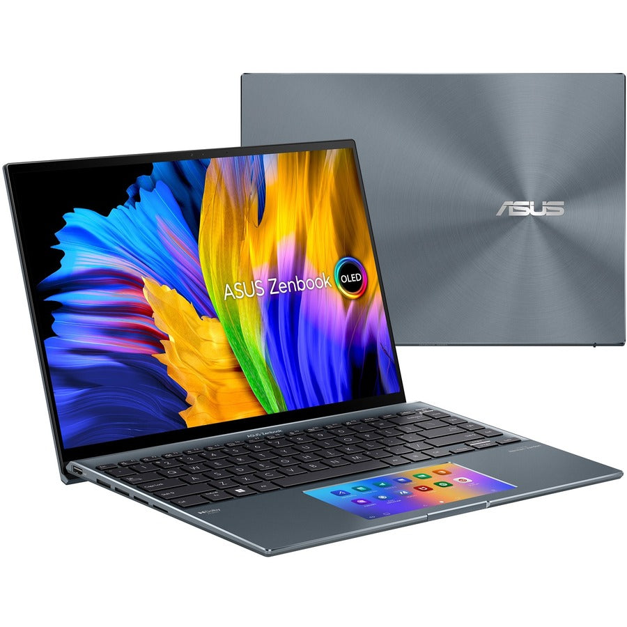 Asus Zenbook 14X OLED UX5400 UX5400ZB-DS72T-CA 14" Touchscreen Notebook - 2.8K - Intel Core i7 12th Gen i7-1260P - 16 GB - 512 GB SSD - Pine Gray UX5400ZB-DS72T-CA