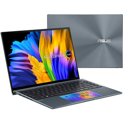 Asus Zenbook 14X OLED UX5400 UX5400ZB-DS72T-CA 14" Touchscreen Notebook - 2.8K - Intel Core i7 12th Gen i7-1260P - 16 GB - 512 GB SSD - Pine Gray UX5400ZB-DS72T-CA