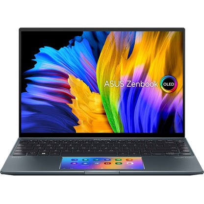 Asus Zenbook 14X OLED UX5400 UX5400ZB-DS72T-CA 14" Touchscreen Notebook - 2.8K - Intel Core i7 12th Gen i7-1260P - 16 GB - 512 GB SSD - Pine Gray UX5400ZB-DS72T-CA