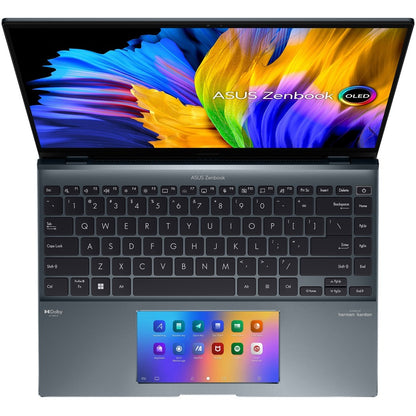 Asus Zenbook 14X OLED UX5400 UX5400ZB-DS72T-CA 14" Touchscreen Notebook - 2.8K - Intel Core i7 12th Gen i7-1260P - 16 GB - 512 GB SSD - Pine Gray UX5400ZB-DS72T-CA