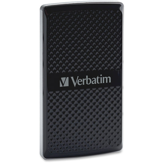 Verbatim 128GB Vx450 External SSD, USB 3.0 with mSATA Interface - Black 47680