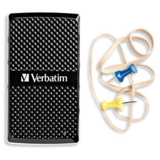 Verbatim 128GB Vx450 External SSD, USB 3.0 with mSATA Interface - Black 47680