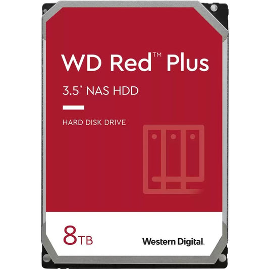 WD Red Plus WD80EFZZ 8 TB Hard Drive - 3.5" Internal - SATA (SATA/600) - Conventional Magnetic Recording (CMR) Method WD80EFZZ