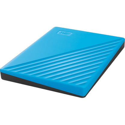 WD My Passport WDBPKJ0040BBL-WESN 4 TB Portable Hard Drive - External - Blue WDBPKJ0040BBL-WESN