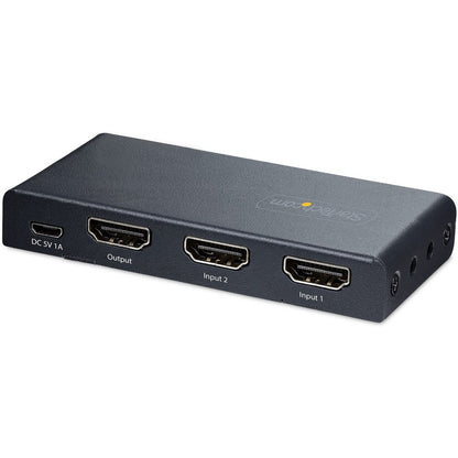 StarTech.com 2-Port 8K HDMI Switch, HDMI 2.1 Switcher 4K 120Hz/8K 60Hz UHD, HDR10+, HDMI Switch 2 In 1 Out, Auto/Manual Source Switching 2PORT-HDMI-SWITCH-8K