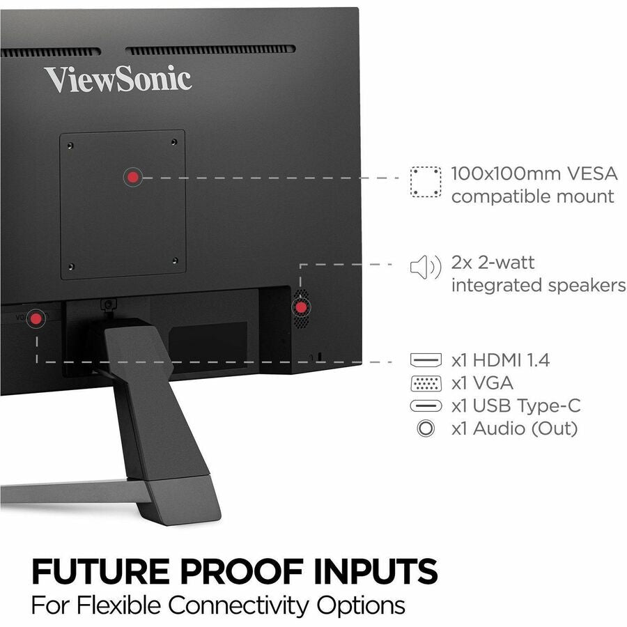 ViewSonic VX2467U 24" Class Full HD LED Monitor - 16:9 - Black VX2467U