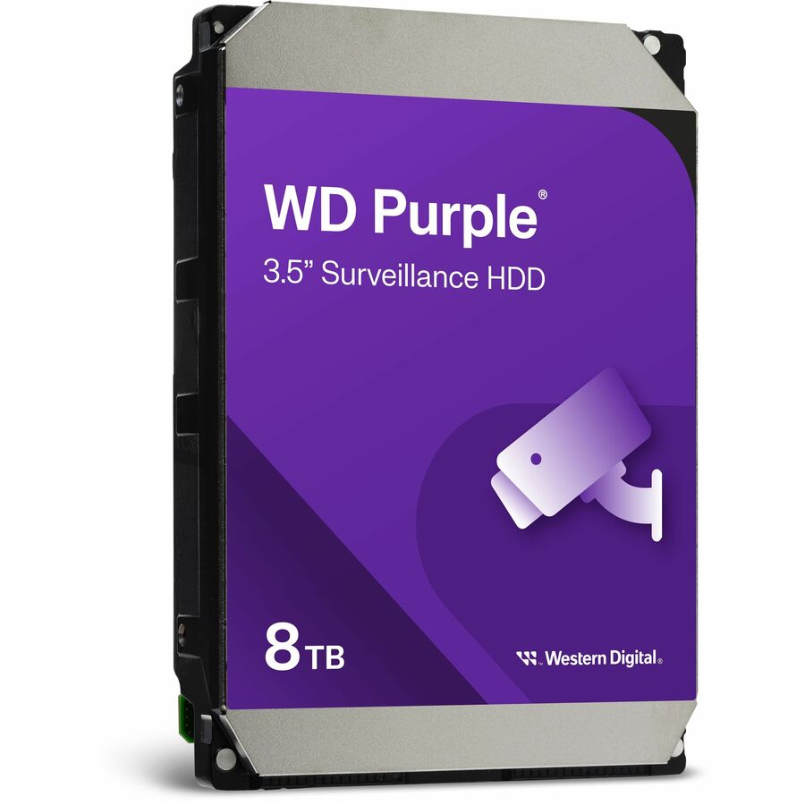 WD Purple WD85PURZ 8 TB Hard Drive - 3.5" Internal - SATA (SATA/600) - Conventional Magnetic Recording (CMR) Method WD85PURZ