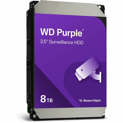 WD Purple WD85PURZ 8 TB Hard Drive - 3.5" Internal - SATA (SATA/600) - Conventional Magnetic Recording (CMR) Method WD85PURZ