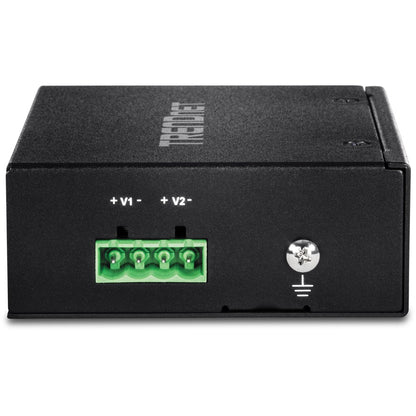 TRENDnet 5-Port Hardened Industrial Unmanaged Gigabit Switch; TI-PG50; 10/100/1000Mbps; DIN-Rail Switch; 4 x Gigabit PoE+ Ports; 1 x Gigabit Port; Gigabit Ethernet Network Switch; Lifetime Protection TI-PG50