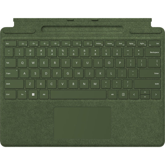 Microsoft Signature Keyboard/Cover Case Surface Pro 8, Surface Pro 9, Surface Pro X Tablet, Stylus - Forest Green 8X8-00118