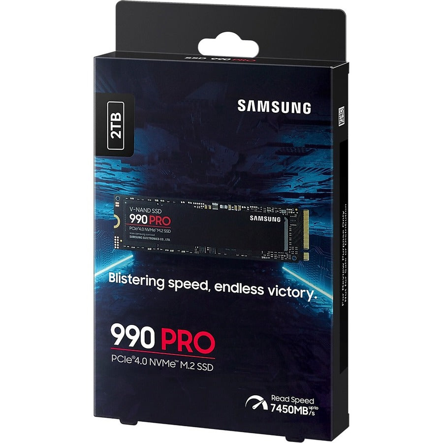 Samsung 990 PRO MZ-V9P2T0B/AM 2 TB Solid State Drive - M.2 2280 Internal - PCI Express NVMe (PCI Express NVMe 4.0 x4) MZ-V9P2T0B/AM