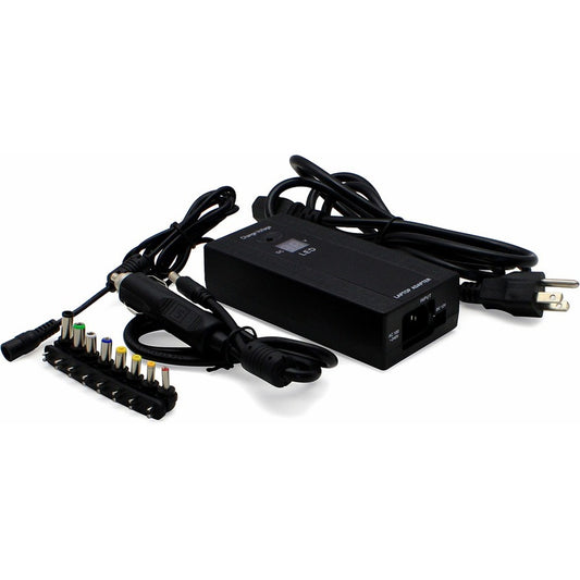 AddOn Universal 100W Laptop Power Adapter with USB Port & Car Charger ULPA100W-AA