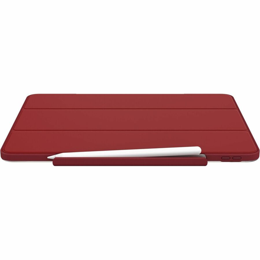 OtterBox Symmetry Series 360 Elite Carrying Case (Folio) for 12.9" Apple iPad Pro (5th Generation), iPad Pro (6th Generation) Tablet, Apple Pencil - Harvard Red (Red/Clear) 77-87704