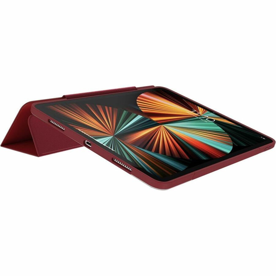 OtterBox Symmetry Series 360 Elite Carrying Case (Folio) for 12.9" Apple iPad Pro (5th Generation), iPad Pro (6th Generation) Tablet, Apple Pencil - Harvard Red (Red/Clear) 77-87704