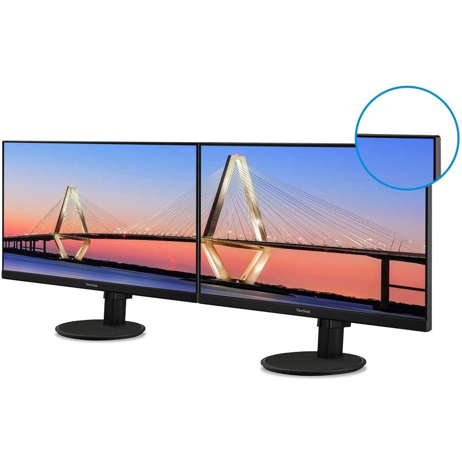 ViewSonic Value VA2447-MHU 24" Class Full HD LED Monitor - 16:9 - Black VA2447-MHU