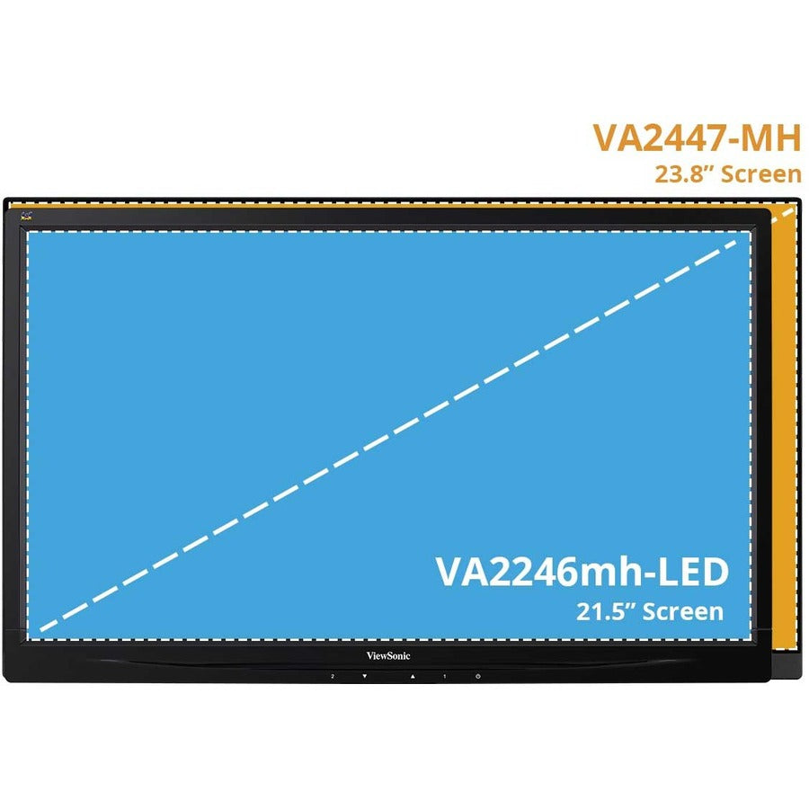 ViewSonic Value VA2447-MHU 24" Class Full HD LED Monitor - 16:9 - Black VA2447-MHU