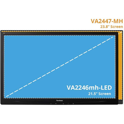 ViewSonic Value VA2447-MHU 24" Class Full HD LED Monitor - 16:9 - Black VA2447-MHU