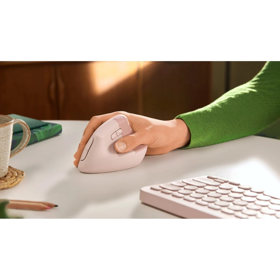 Logitech Lift Vertical Ergonomic Mouse (Rose) 910-006472