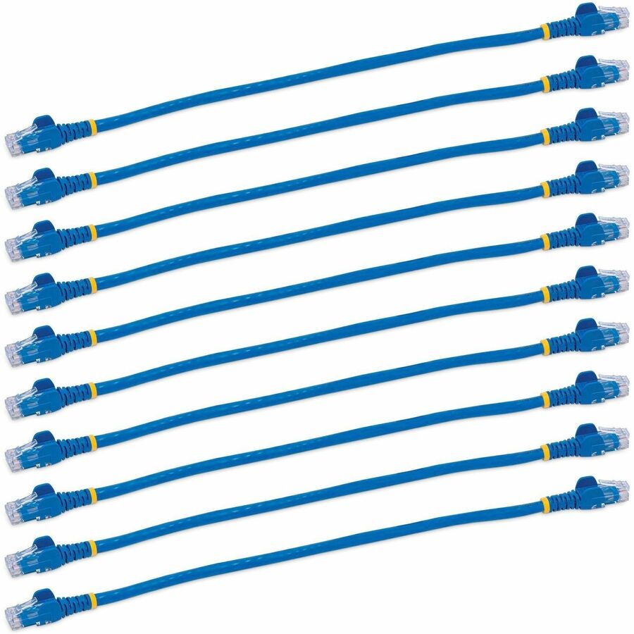 StarTech.com 1 ft. CAT6 Ethernet Cable - 10 Pack - ETL Verified - Blue CAT6 Patch Cord - Snagless RJ45 Connectors - 24 AWG - UTP N6PATCH1BL10PK