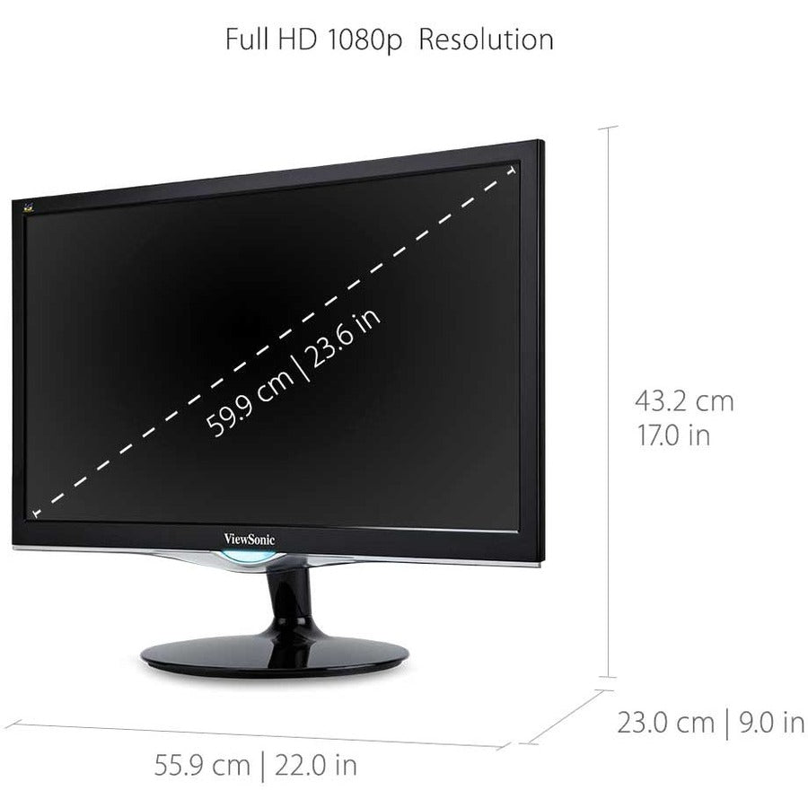 Viewsonic 24" Display, TN Panel, 1920 x 1080 Resolution VX2452MH