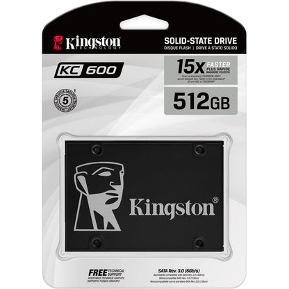 Kingston KC600 512 GB Solid State Drive - 2.5" Internal - SATA (SATA/600) SKC600/512G