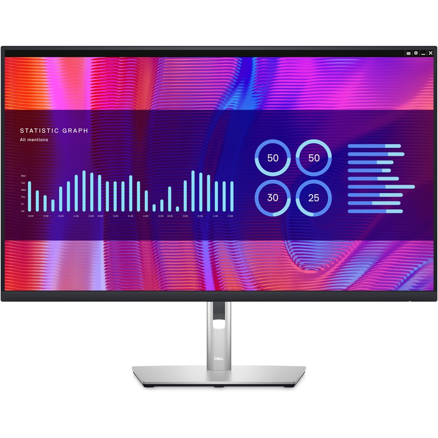 Dell P3223DE 32" Class QHD LCD Monitor - 16:9 - Black, Silver DELL-P3223DE