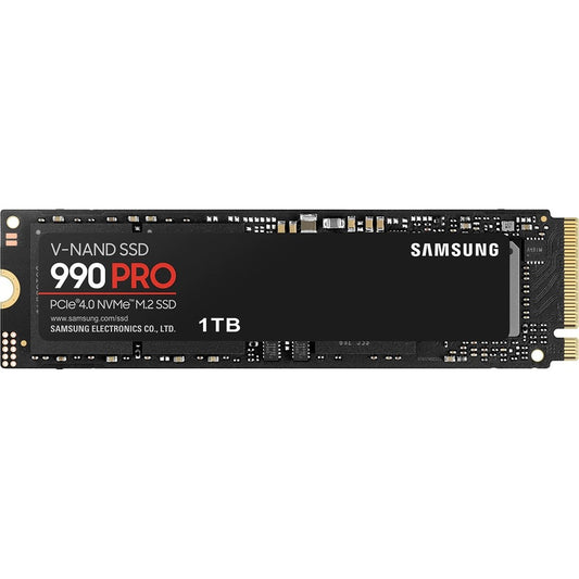 Samsung 990 PRO 1 TB Solid State Drive - M.2 2280 Internal - PCI Express NVMe (PCI Express NVMe 4.0 x4) MZ-V9P1T0B/AM