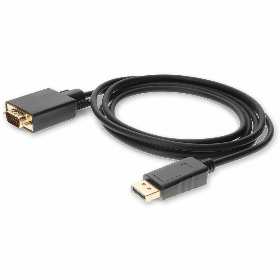 AddOn 6ft (2M) Displayport to VGA Black Adapter - M/M DISPORT2VGAMM6B