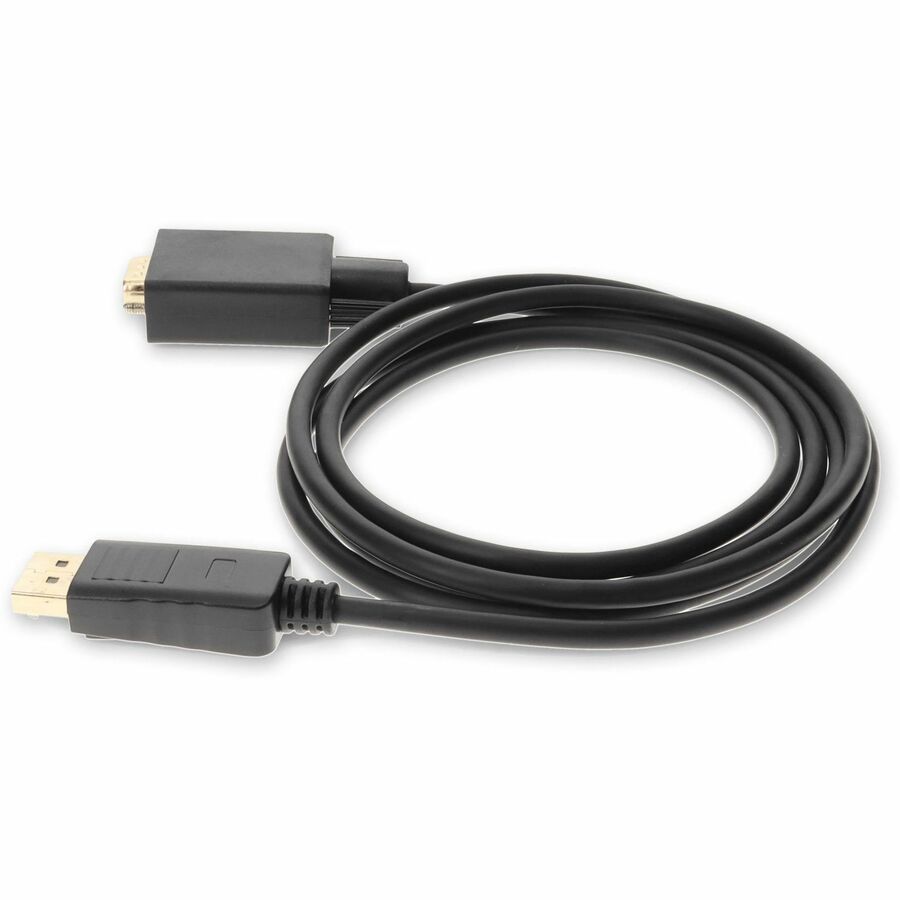 AddOn 6ft (2M) Displayport to VGA Black Adapter - M/M DISPORT2VGAMM6B