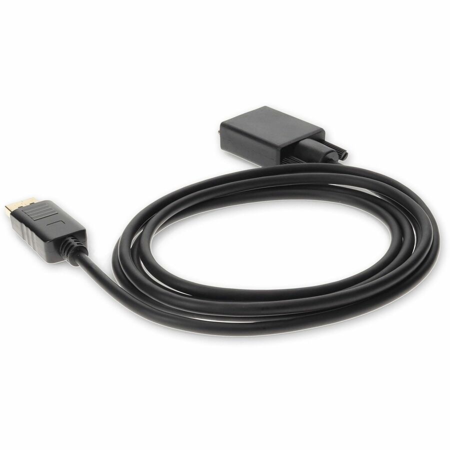 AddOn 6ft (2M) Displayport to VGA Black Adapter - M/M DISPORT2VGAMM6B