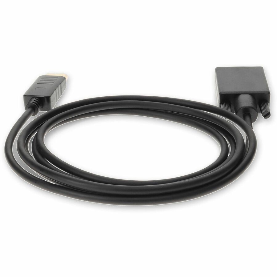 AddOn 6ft (2M) Displayport to VGA Black Adapter - M/M DISPORT2VGAMM6B