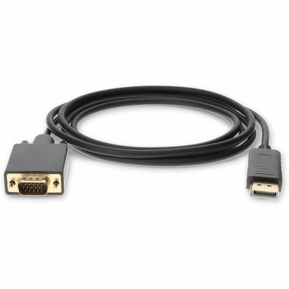 AddOn 6ft (2M) Displayport to VGA Black Adapter - M/M DISPORT2VGAMM6B