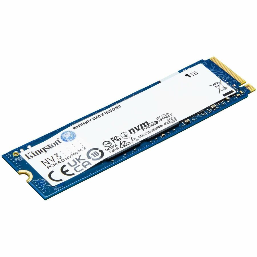 Kingston NV3 1 TB Solid State Drive - M.2 2280 Internal - PCI Express NVMe (PCI Express NVMe 4.0 x4) SNV3S/1000G