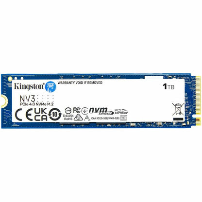 Kingston NV3 1 TB Solid State Drive - M.2 2280 Internal - PCI Express NVMe (PCI Express NVMe 4.0 x4) SNV3S/1000G