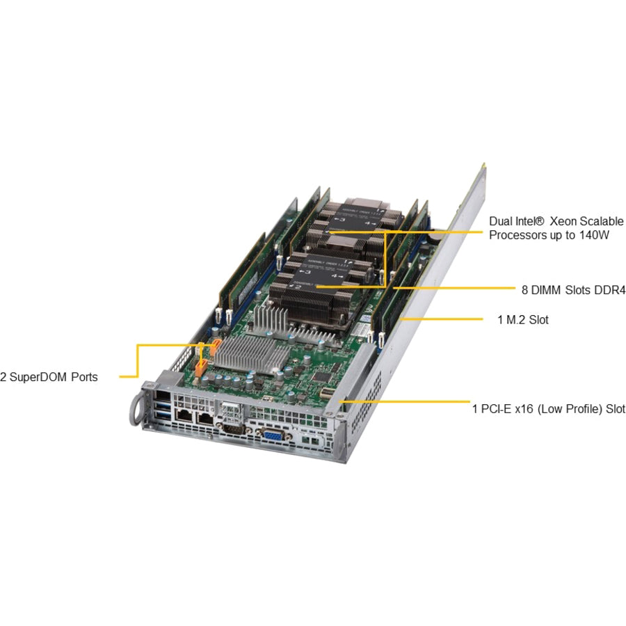 Supermicro SuperServer 6029TR-HTR Barebone System - 2U Rack-mountable - Socket P LGA-3647 - 2 x Processor Support SYS-6029TR-HTR