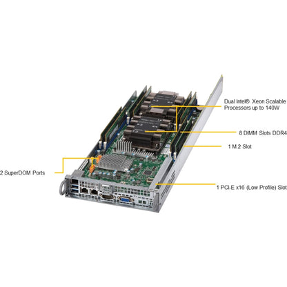 Supermicro SuperServer 6029TR-HTR Barebone System - 2U Rack-mountable - Socket P LGA-3647 - 2 x Processor Support SYS-6029TR-HTR