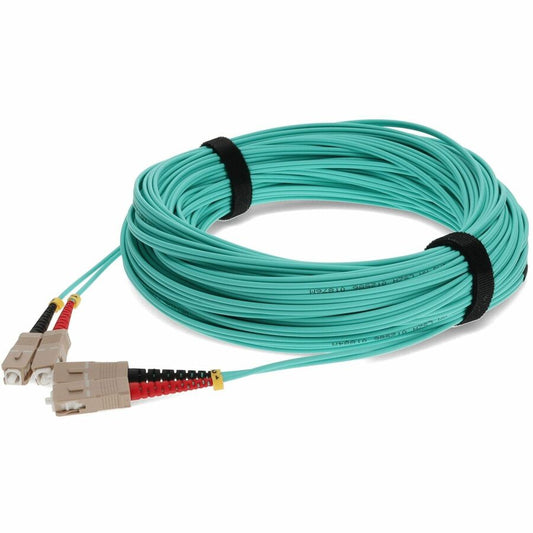 AddOn 30m Laser Optimized Multi-Mode Fiber (LOMM) Duplex SC/SC OM4 Aqua Patch Cable ADD-SC-SC-30M5OM4