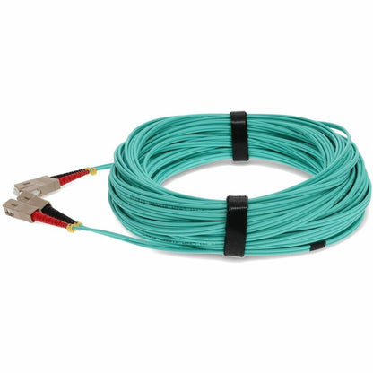 AddOn 30m Laser Optimized Multi-Mode Fiber (LOMM) Duplex SC/SC OM4 Aqua Patch Cable ADD-SC-SC-30M5OM4