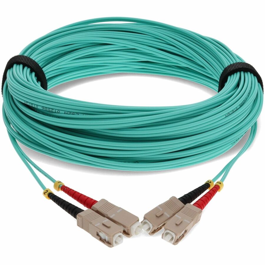 AddOn 30m Laser Optimized Multi-Mode Fiber (LOMM) Duplex SC/SC OM4 Aqua Patch Cable ADD-SC-SC-30M5OM4