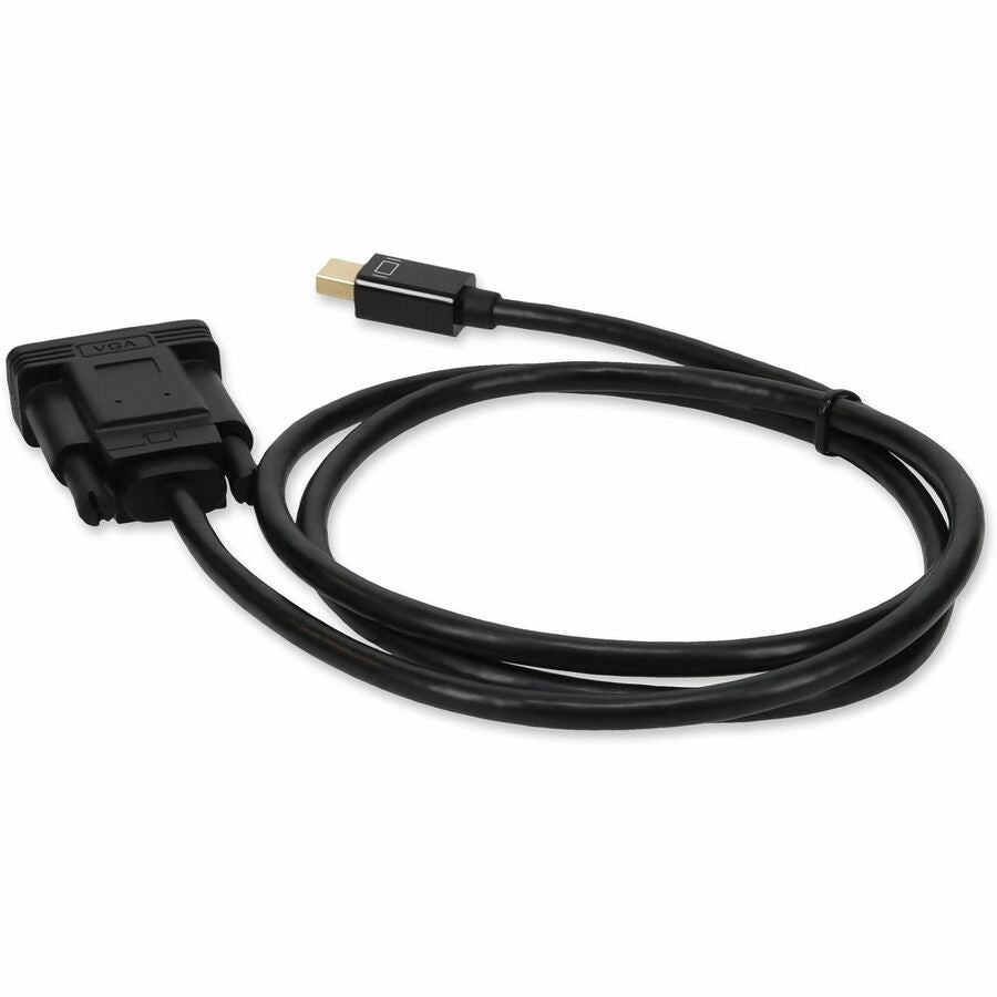 AddOn 6ft (2M) Mini-Displayport to VGA Black Adapter - M/M MDISPORT2VGAMM6B