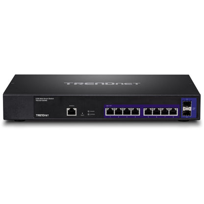 TRENDnet 10-Port 2.5GBASE-T Web Smart Switch; 8 x 2.5GBASE-T RJ-45 Ports; 2 x 10G SFP+ Slots; Lifetime Protection; TEG-30102WS TEG-30102WS