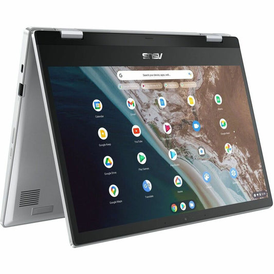 Asus Chromebook CX1 CX1400 CX1400CKA-WS01-CB 14" Chromebook - Intel Celeron N4500 - 4 GB - 64 GB Flash Memory - Transparent Silver CX1400CKA-WS01-CB