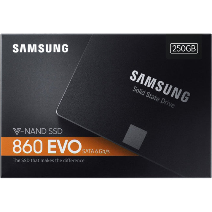 Samsung 860 EVO MZ-76E250B/AM 250 GB Solid State Drive - 2.5" Internal - SATA (SATA/600) MZ-76E250B/AM