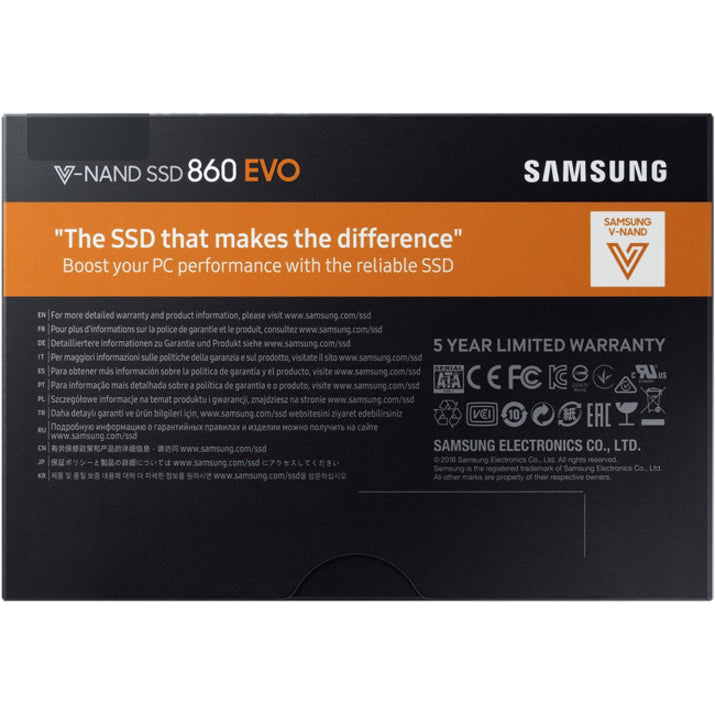 Samsung 860 EVO MZ-76E250B/AM 250 GB Solid State Drive - 2.5" Internal - SATA (SATA/600) MZ-76E250B/AM