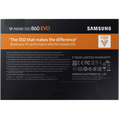 Samsung 860 EVO MZ-76E250B/AM 250 GB Solid State Drive - 2.5" Internal - SATA (SATA/600) MZ-76E250B/AM