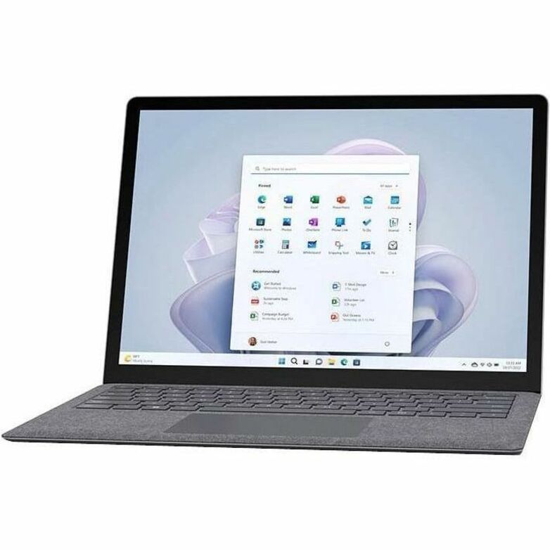 Ordinateur portable Microsoft Surface Laptop 5 13,5" à écran tactile - Intel Core i5 12e génération i5-1235U - Plateforme Intel Evo - 8 Go - SSD 256 Go - Clavier anglais - Platinum R1A-00001