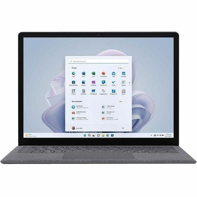 Ordinateur portable Microsoft Surface Laptop 5 13,5" à écran tactile - Intel Core i5 12e génération i5-1235U - Plateforme Intel Evo - 8 Go - SSD 256 Go - Clavier anglais - Platinum R1A-00001