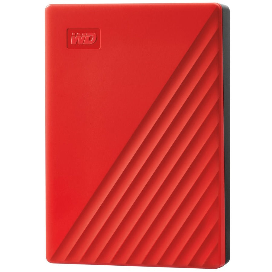 WD My Passport WDBPKJ0040BRD-WESN 4 TB Portable Hard Drive - External - Red WDBPKJ0040BRD-WESN